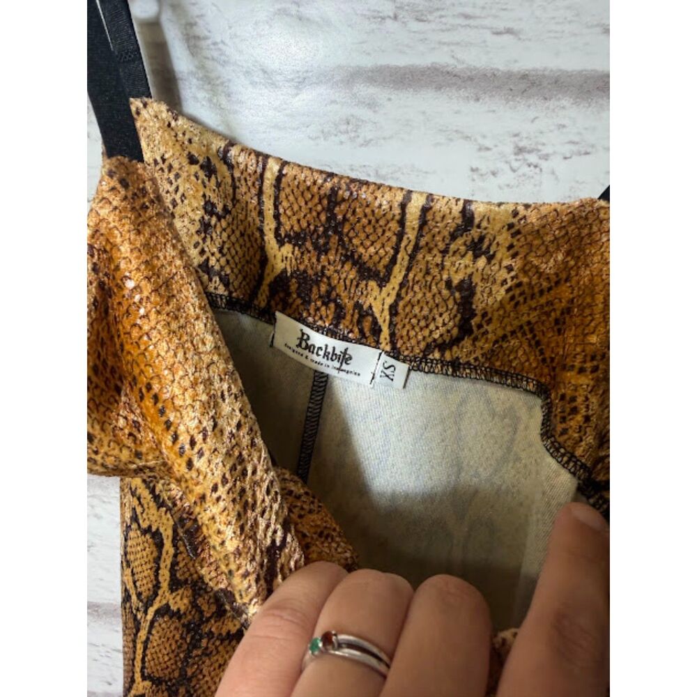 Backbite Leopard Cheetah Velvet Jumpsuit Size XS NWOT Rock Halloween One Piece - Picture 5 of 5